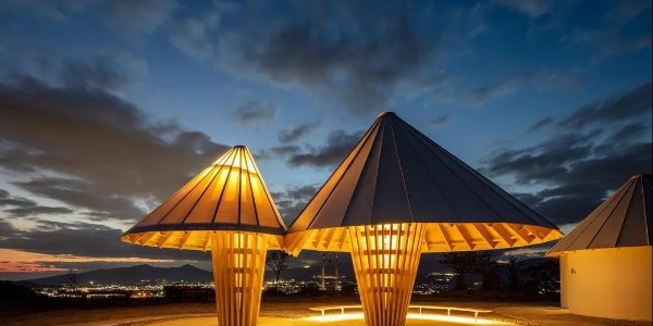 隈研吾新作：富士山下的傘之亭