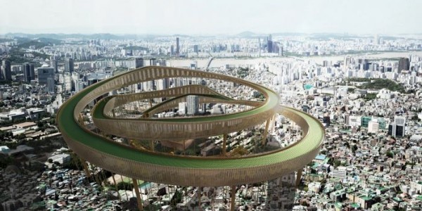 腦洞大開“首爾環(huán)路”，建筑浮于天空，進行人工光合作用