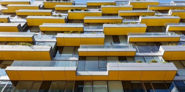 華盛頓住宅綜合體，堆疊的懸臂立面